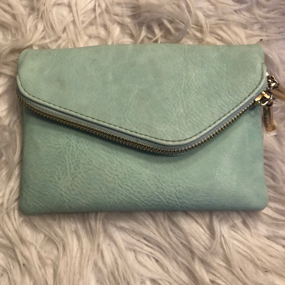 teal cross body purse or wallet!!